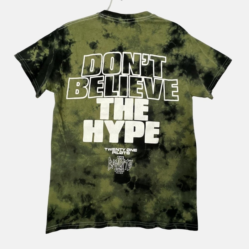 Twenty One Pilots The Bandits 2019 Tour T Shirt Green Tie Dye Mens Small S - Picture 3 of 8